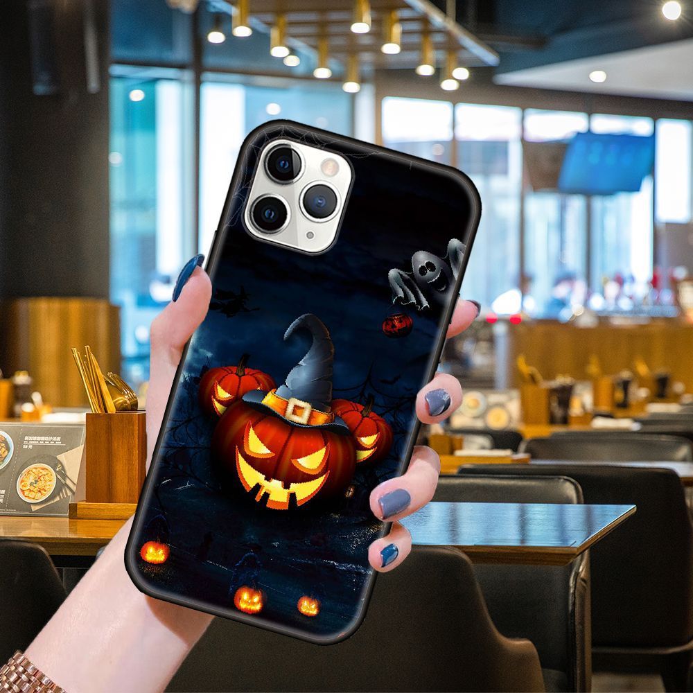 Halloween Jack O Lantern Cat Phone Case