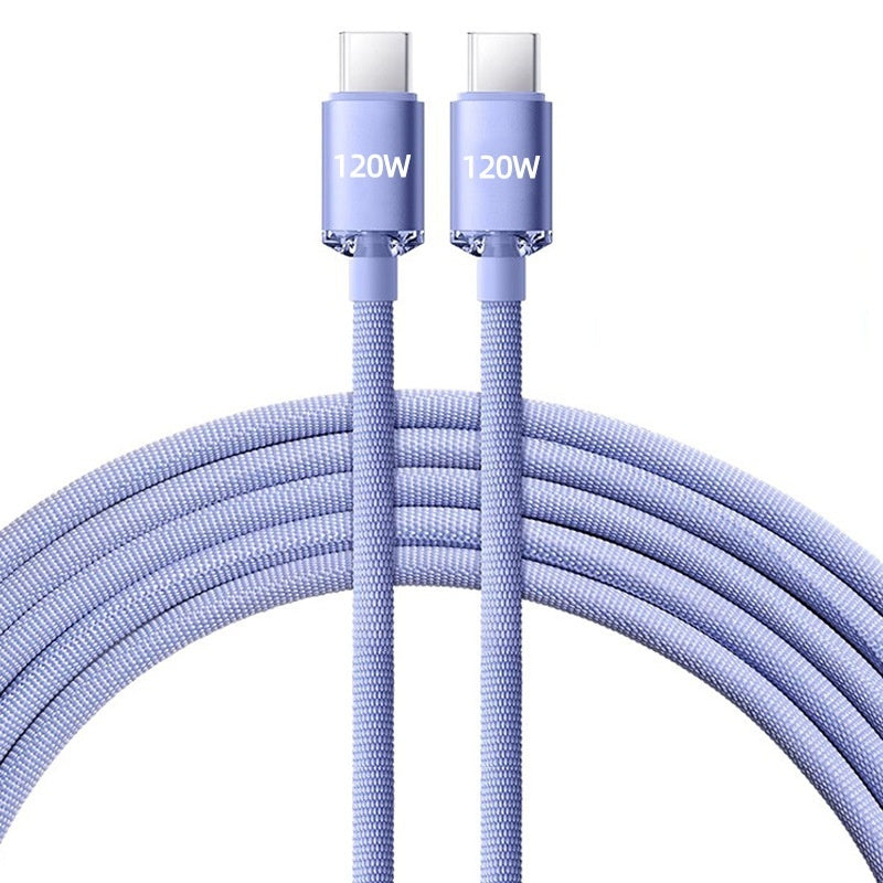 120W Fast Charge PD6A Dual USB Type-C Cable