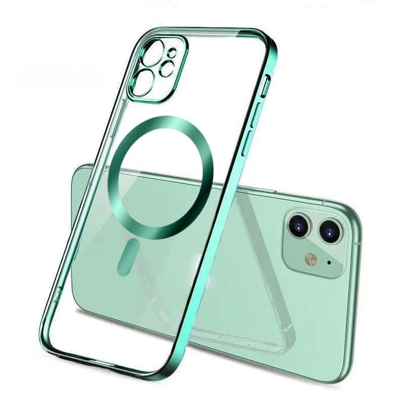 Electroplated Protective Cover For Magnetic Suction Mobile Phone Case