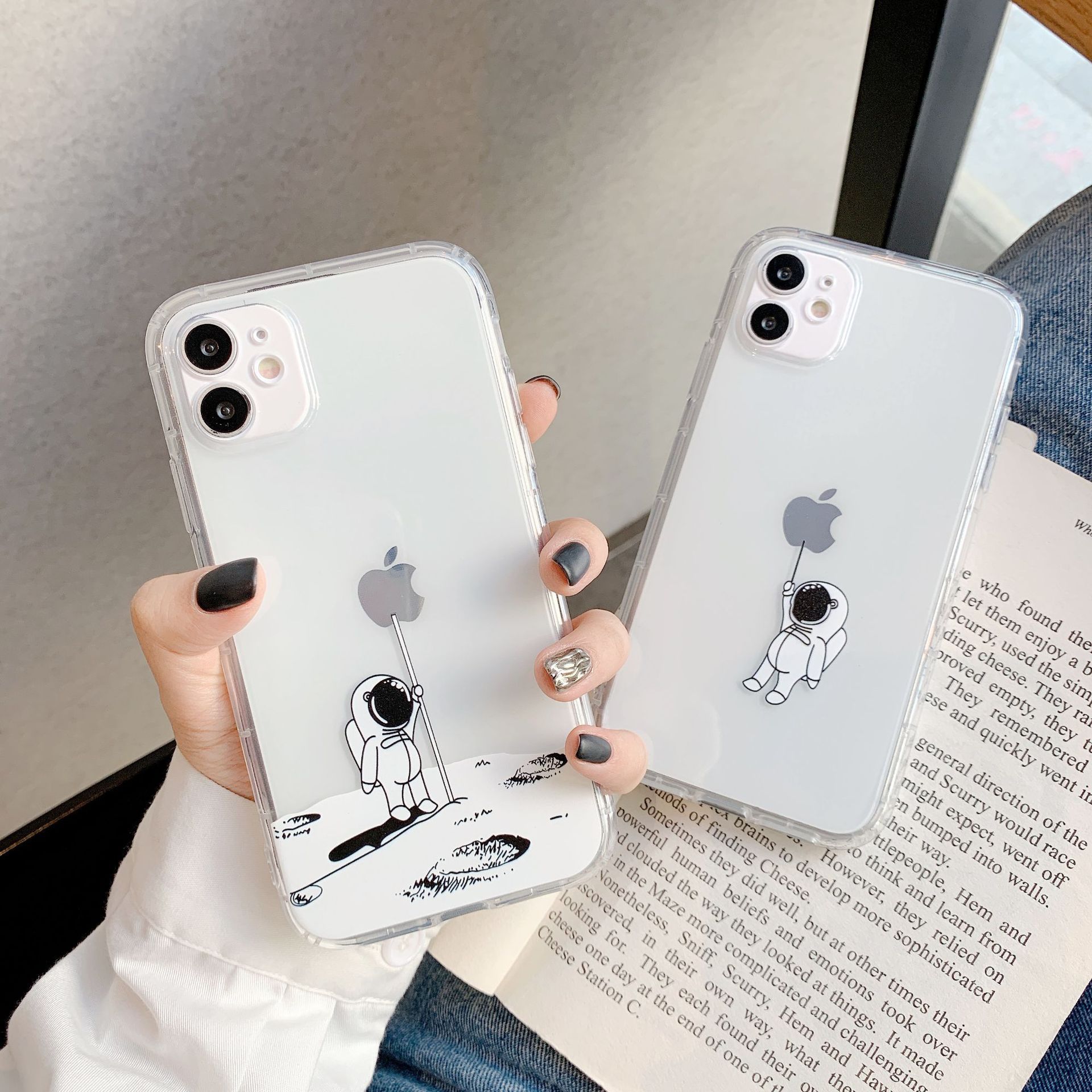 Creative Spaceman Transparent Cute Phone Case