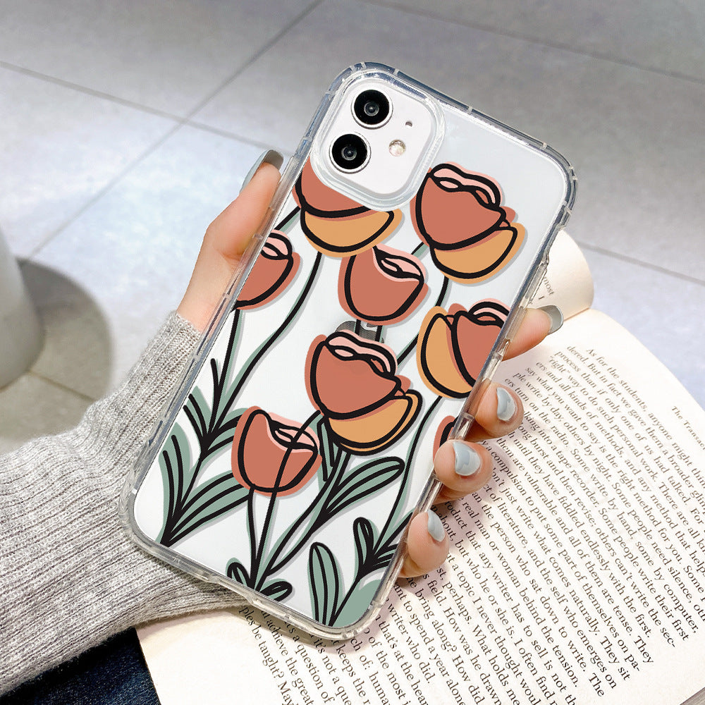 Flower Simple Leopard Print Full-printed Phone Case