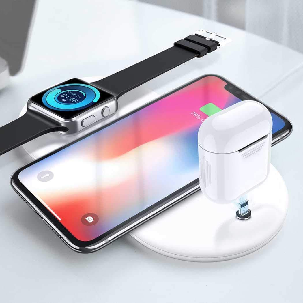 Three-in-one charging Wireless charger dual charge 5v2a for  mobile  watch headset