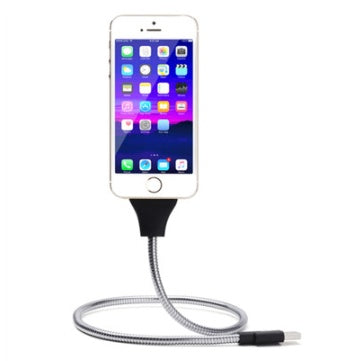 Compatible with Apple, Compatible with Apple , Palm off metal iphone6 6S data line car bracket charging line retractable can stand