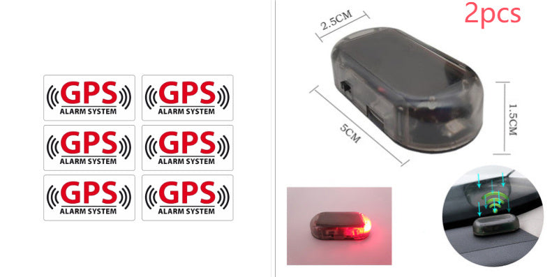 Car Anti-theft Simulation Warning Flashing Solar Light