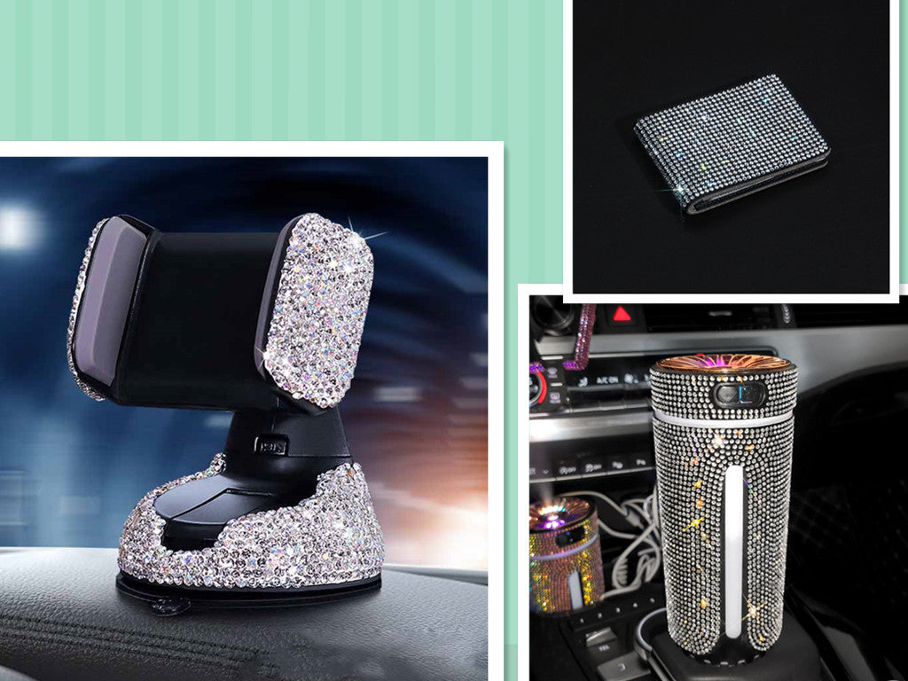 Multifunctional Air Outlet Diamond-encrusted Car Phone Holder