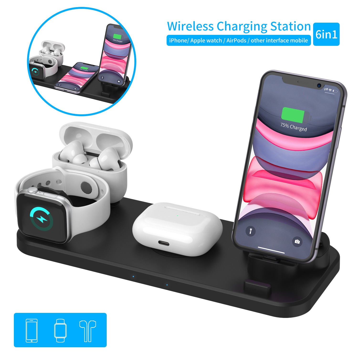 Multifunctional wireless charger Compatible with Apple