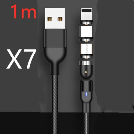 Magnetic Data Cable 540 Degree 180 Degree Rotating Charging Cable Blind Suction Three-in-one Bent Magnetic Cable