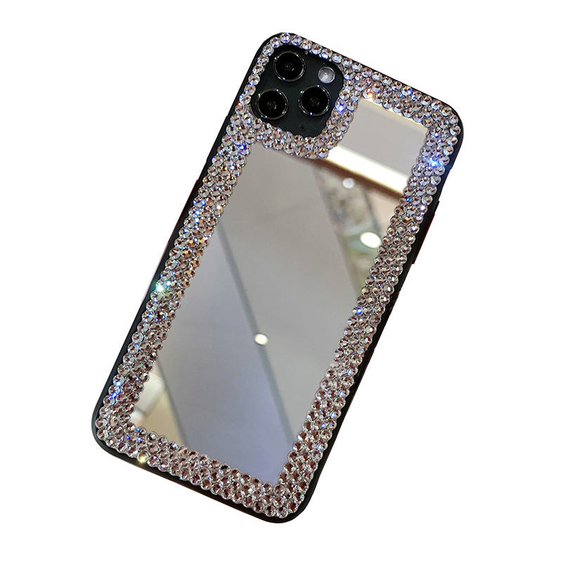 Women's Fashion Rhinestone-encrusted Silicone Drop-resistant Phone Case