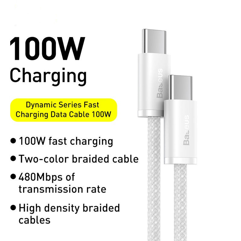 Suitable For Mobile Phone Tablet QC PD Fast Charge Transmission Braided Cable 100W