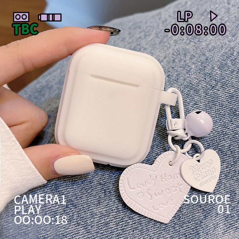 Compatible with Apple, Gentle Milky White Pendant Air pods Protective Cover