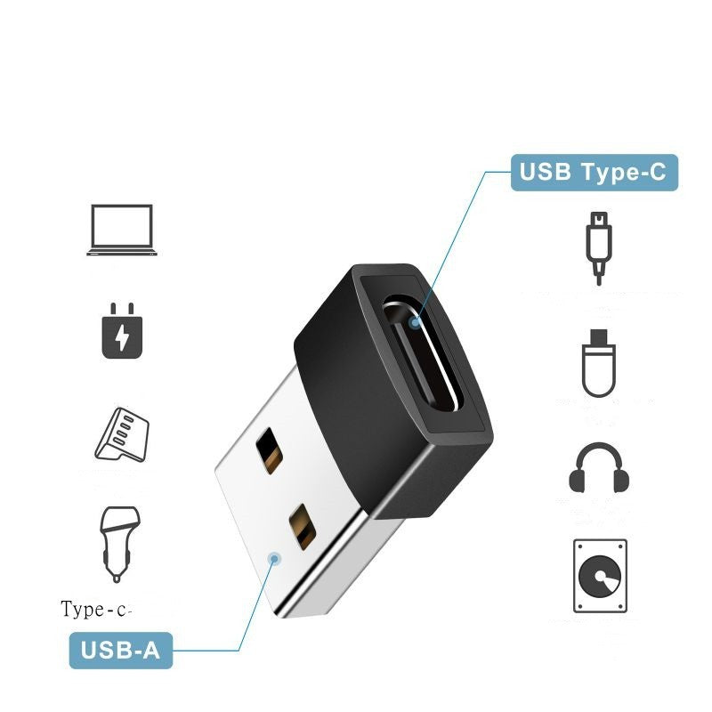 USB To Type-c Adapter Type-c Female To USB Male Computer Charger  Adapter