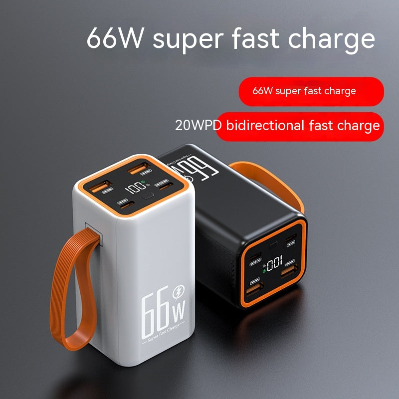 Power bank portable-PD66W Fast Charge 20000 MA Large Capacity Mobile Power Supply