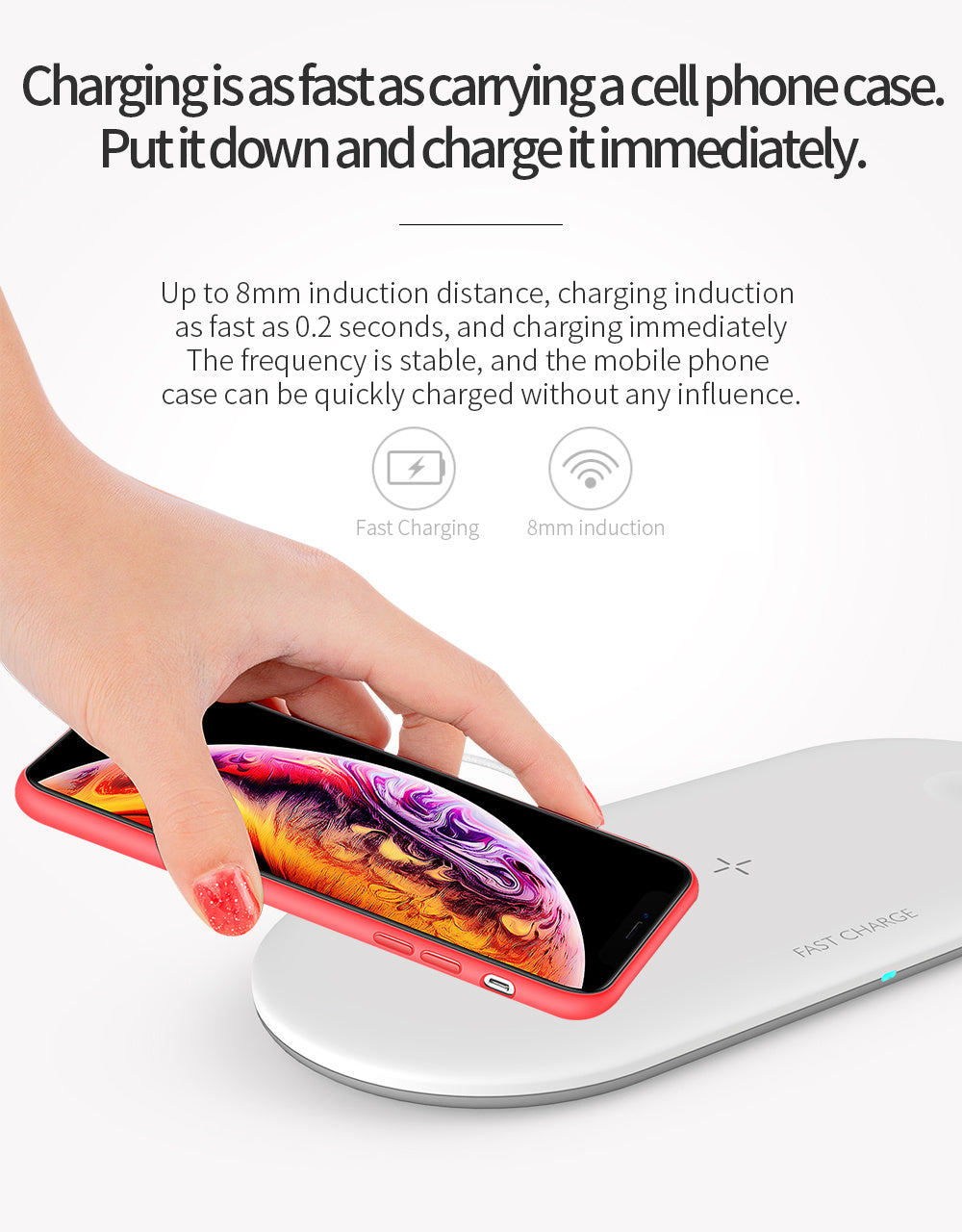 Compatible with Apple, Mobile phone desktop wireless charging three-in-one iWatch charger