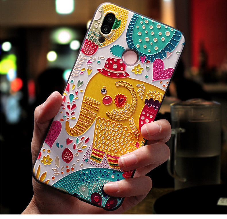 Mobile Phone Shell Chinese Style Embossed Frosted Soft Shell