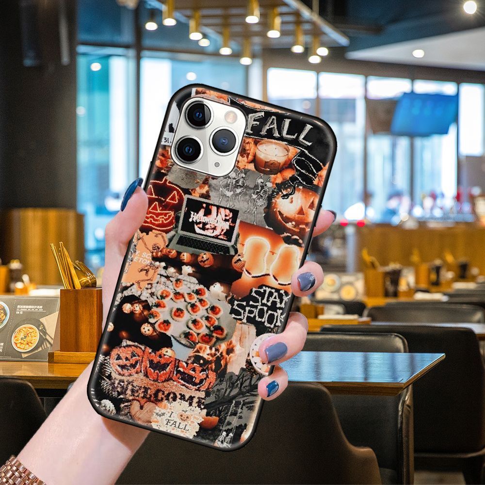 Halloween Jack O Lantern Cat Phone Case