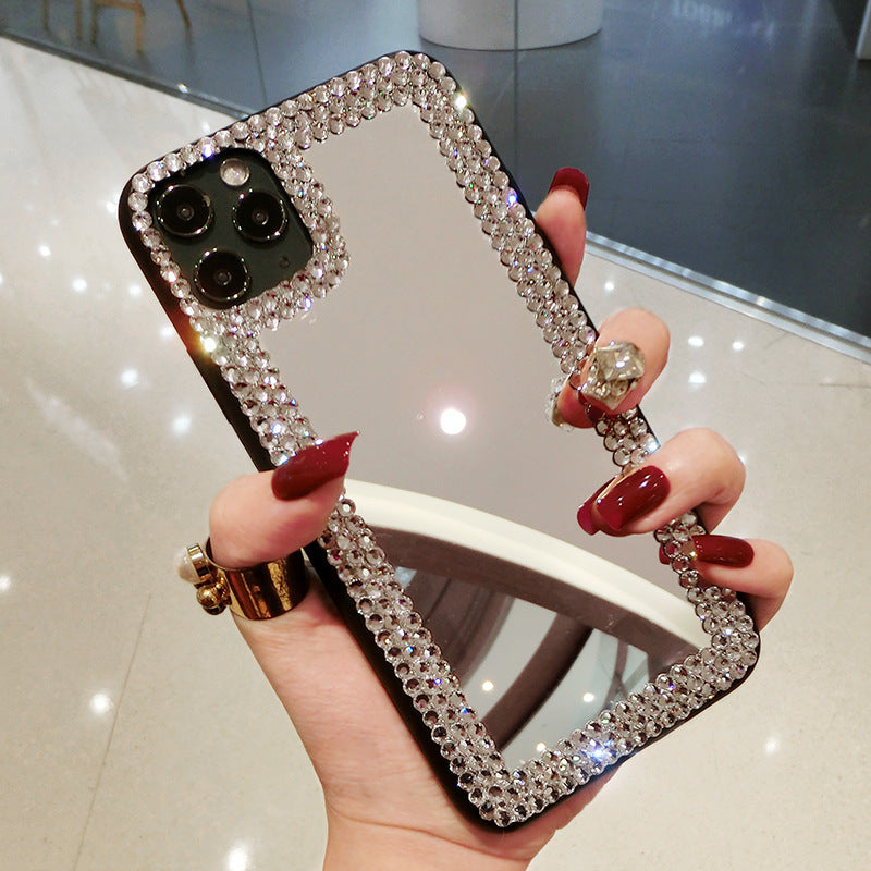 Women's Fashion Rhinestone-encrusted Silicone Drop-resistant Phone Case