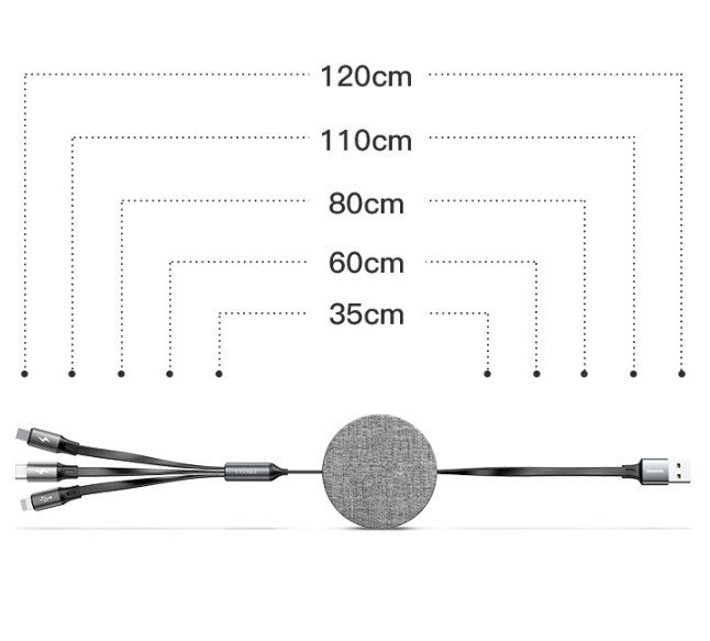 Times Cloth Art One Tow Three Telescopic Data Line Portable