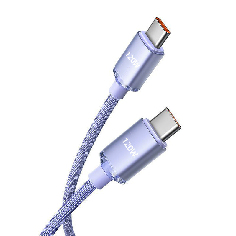 120W Fast Charge PD6A Dual USB Type-C Cable