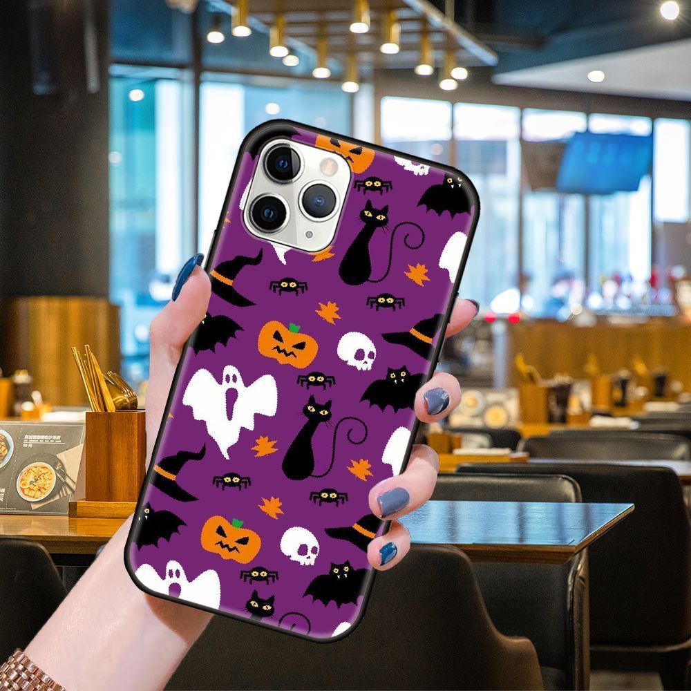 Halloween Jack O Lantern Cat Phone Case