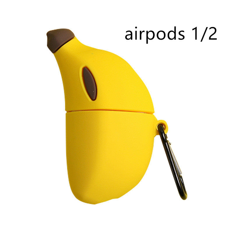 Compatible with Apple, Lovely banana Air pods Pro protective silicone