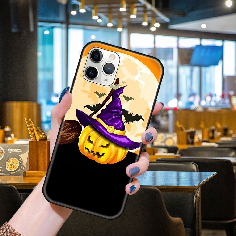 Halloween Jack O Lantern Cat Phone Case