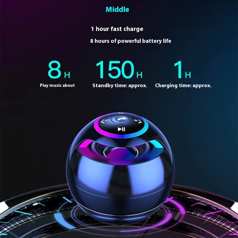 Colorful Light Bluetooth Audio Super Dynamic Bass Boost Portable Small Speaker Mini High Sound Quality Large Volume