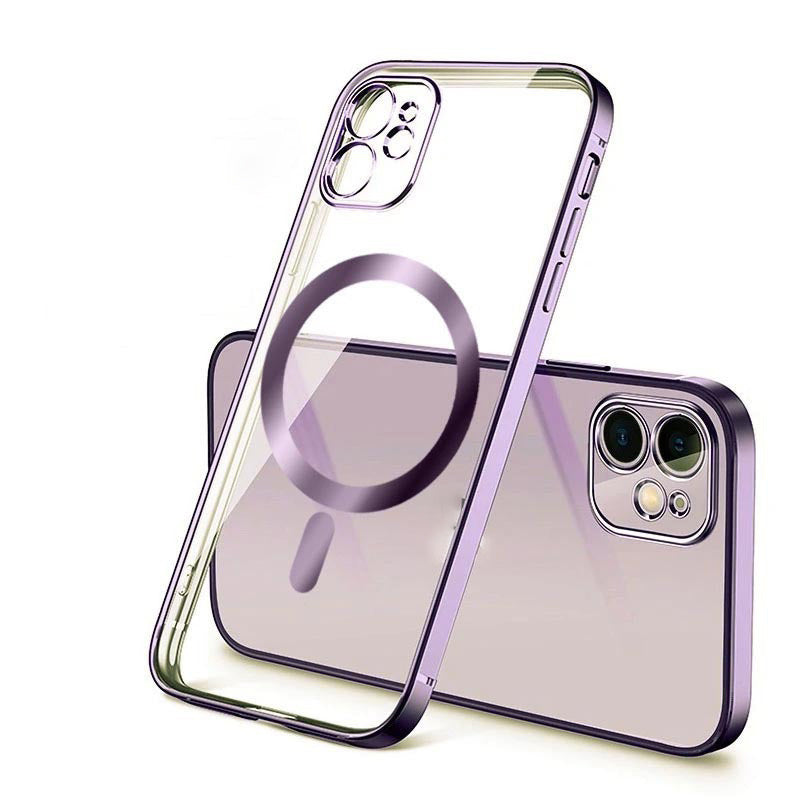 Electroplated Protective Cover For Magnetic Suction Mobile Phone Case