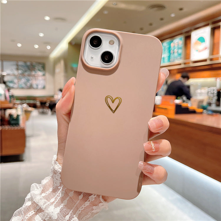 Hot Stamping Love Phone Case Soft Silicone Applicable Simple