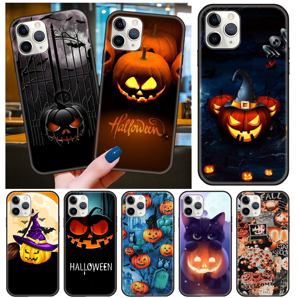 Halloween Jack O Lantern Cat Phone Case