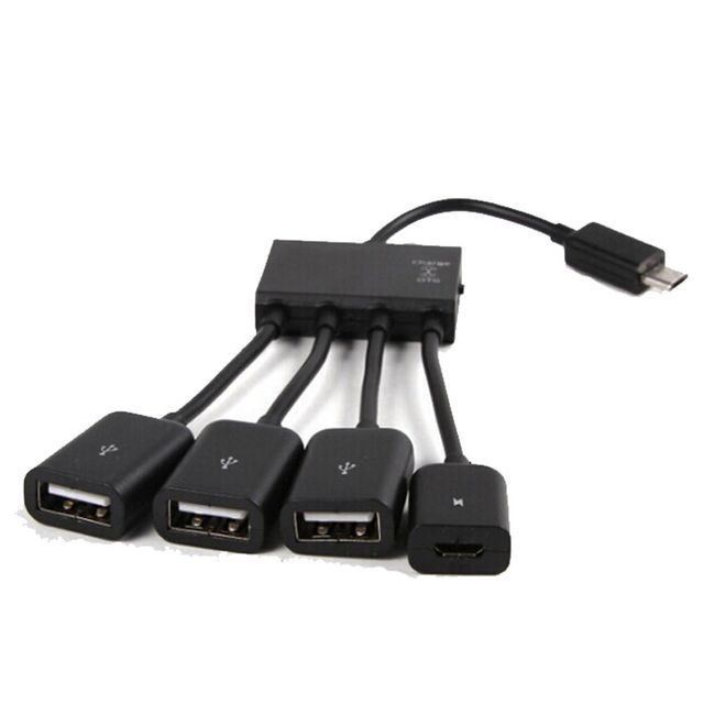 Micro USB OTG One Support Four-band Charging Mobile Phone External Mouse Multi-port Adapter